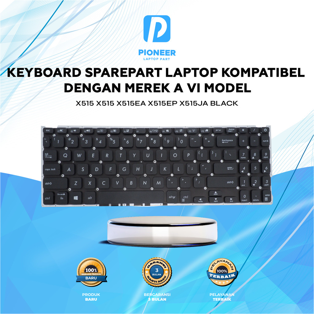 ASUS VIVOBOOK X509 X515 X515 X515EA X515EP X515JA คีย์บอร์ดสีดํา / สินค้าใหม่