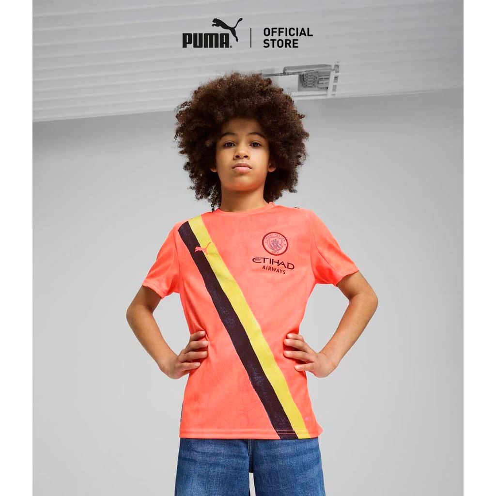 PUMA Football เสื้อเจอร์ซี่ KIDSUPER x MANCHESTER CITY สำหรับเด็กโต สีส้ม - 78114108