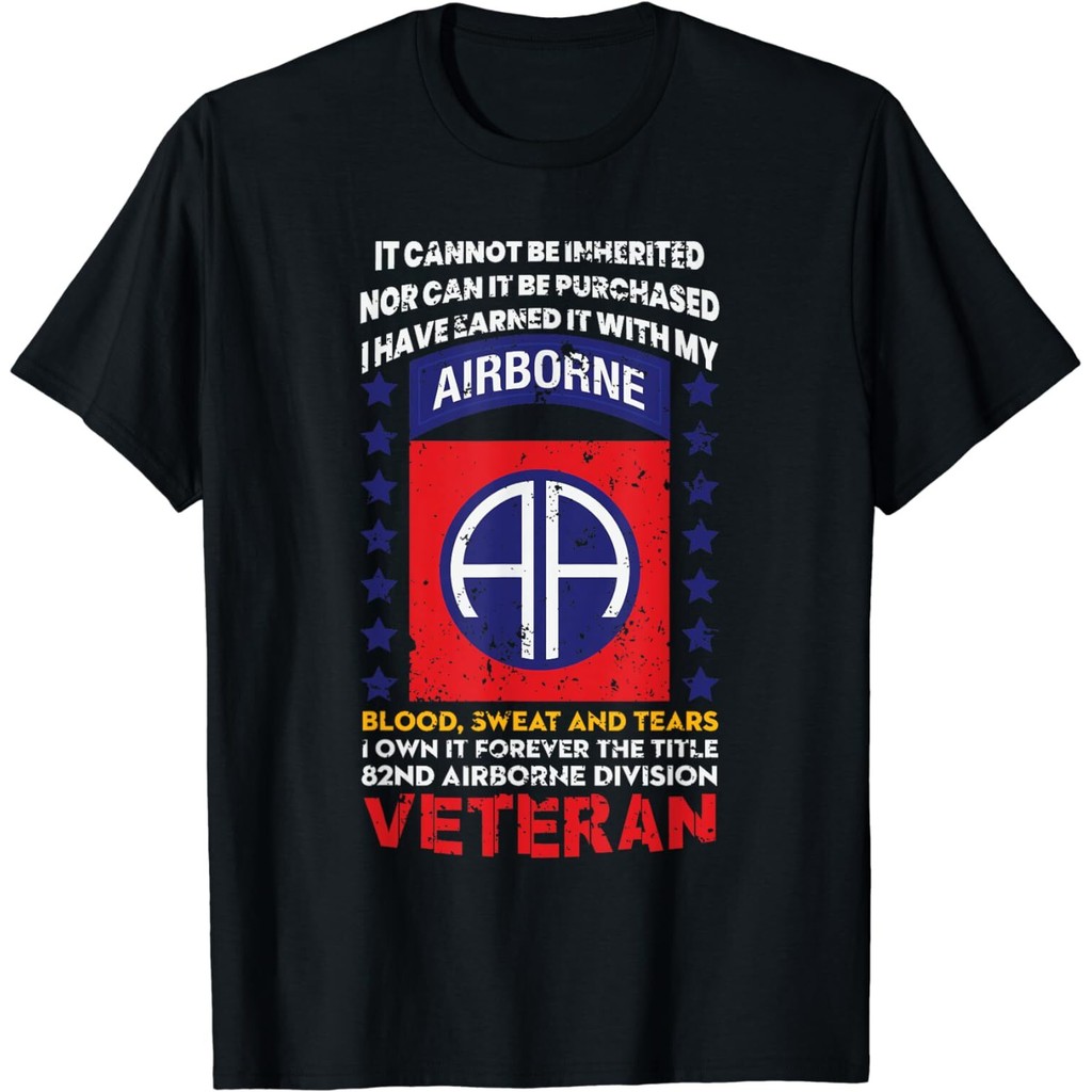 2025 ใหม่จํากัด Veteran 82Nd Airborne Division Usa Retired Tshirt