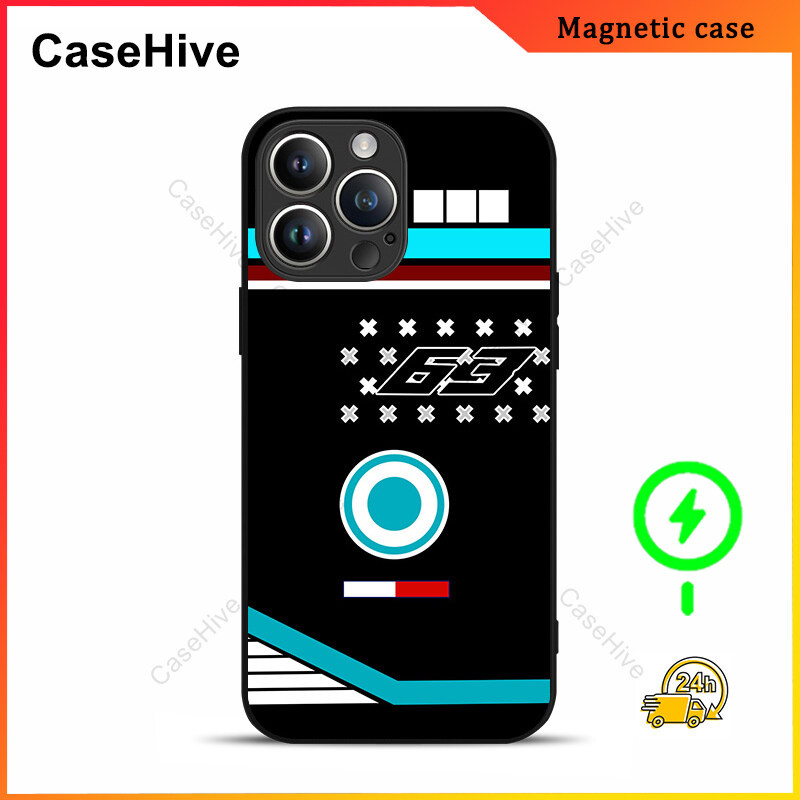 F1 MercedesB Russell GR63 เคสโทรศัพท์สําหรับ iPhone 17 Pro Max / iPhone 16 Pro Max / 15 Pro Max / 13