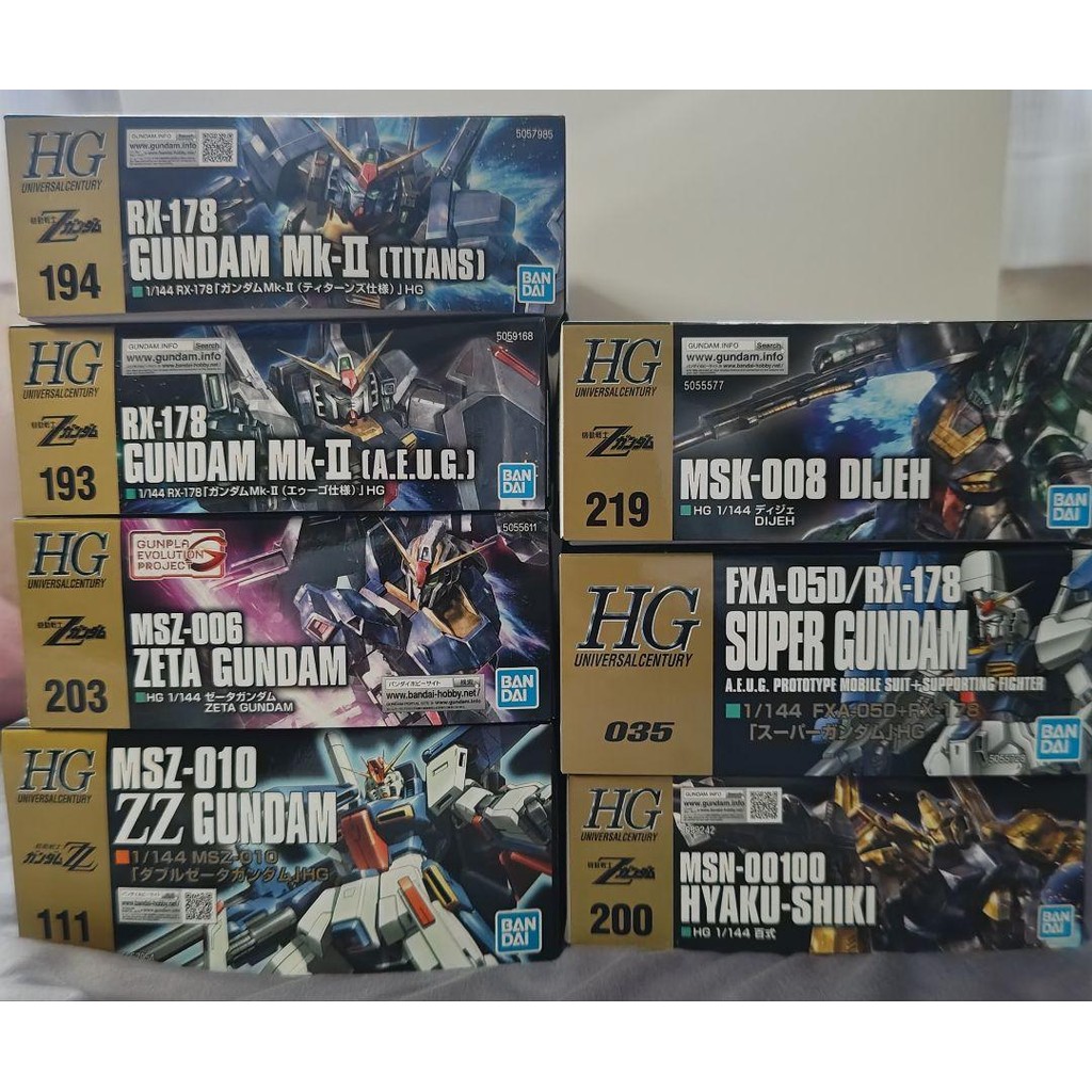 【Direct from Japan】HG Gunpla Set 7 Types Z Gundam Series ZZ Gundam Series Gundam Team【Japan Exclusiv