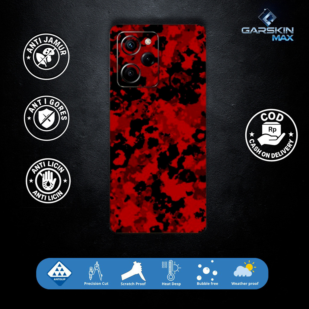 Garskin Skin Poco X5 Pro 5G camo Fullbody / Backonly | กันรอย | สามารถนํากลับมาใช้ใหม่ได้ | รหัส aO9