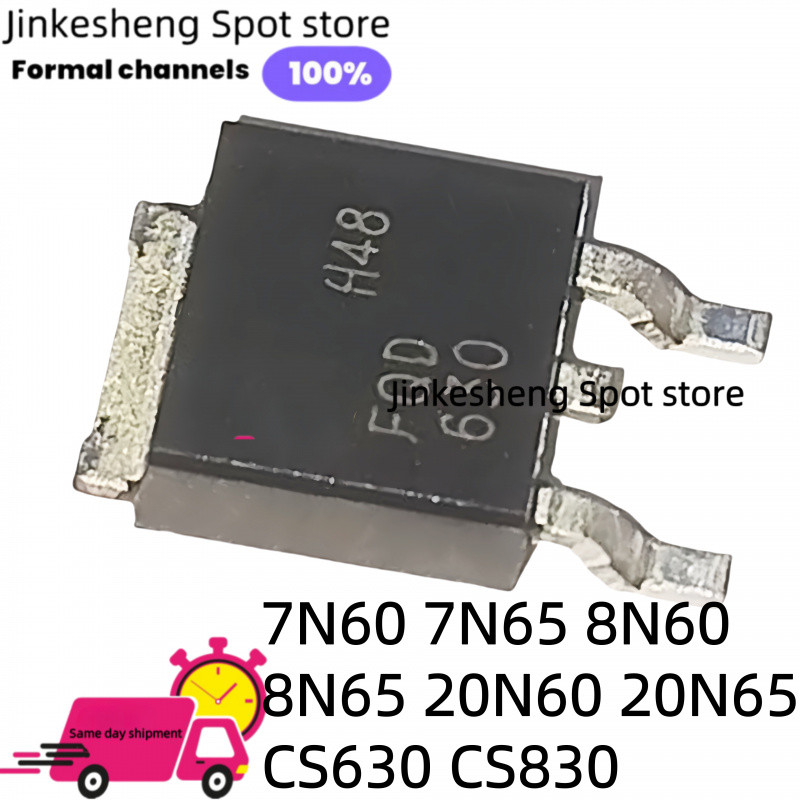 10PCS ใหม่ CS830 7N60 7N65 8N60 8N65 20N60 CS20N65 MOS FET STO-252, FQD7N60 FQD7N65 FQD8N60D8N65 FQ2