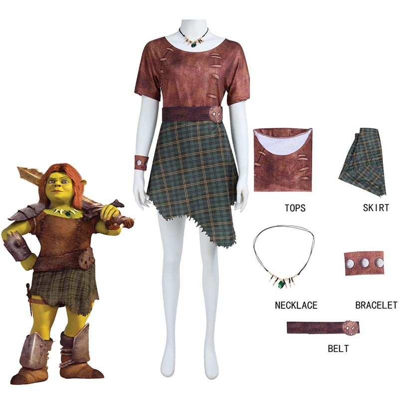 ชุดคอสเพลย์ Fiona จากภาพยนตร์ Shrek สำหรับผู้หญิงผู้ใหญ่