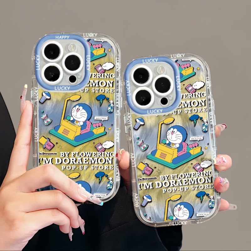 MESIN Soft Aesthetic Doraemon Time Machine คู่กรณี Hp Oppo A6x Reno 15 5G A6 A5 2025 Reno 14F 14 Pro