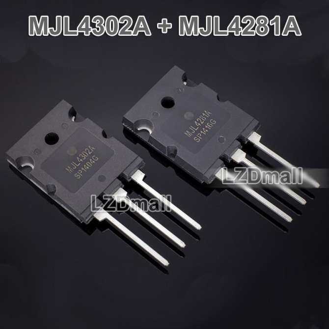 1 คู่เดิม ( MJL4302A + MJL4281A ) MJL4302 MJL4281 TO-3PL NPN PNP Silicon Power ทรานซิสเตอร์