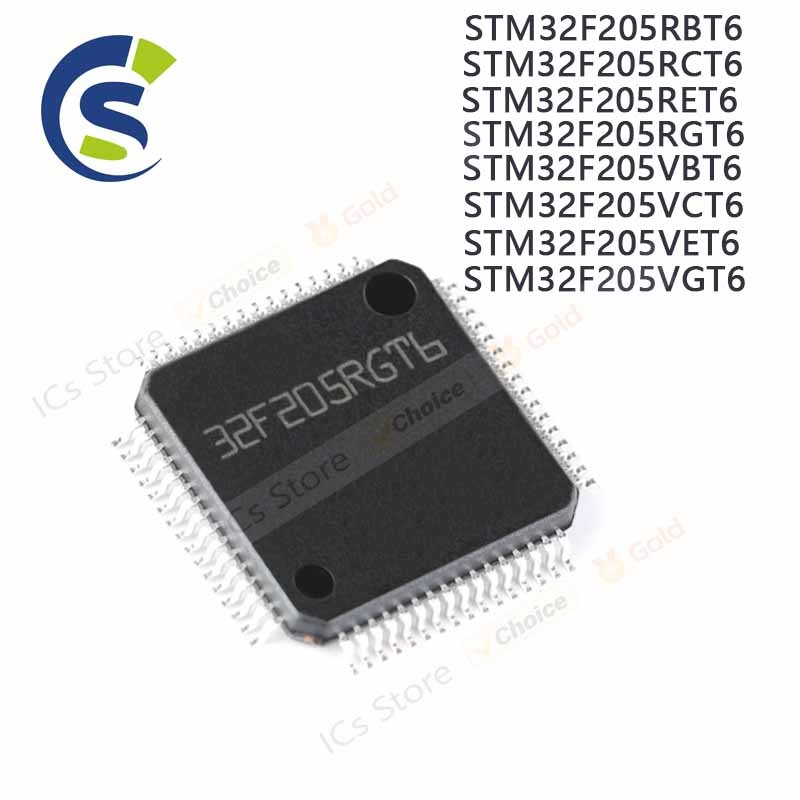 1PCS 100% ใหม่ STM32F205RGT6 STM32F205RET6 STM32F205RCT6 STM32F205RBT6 STM32F205VGT6 STM32F205VGT32F