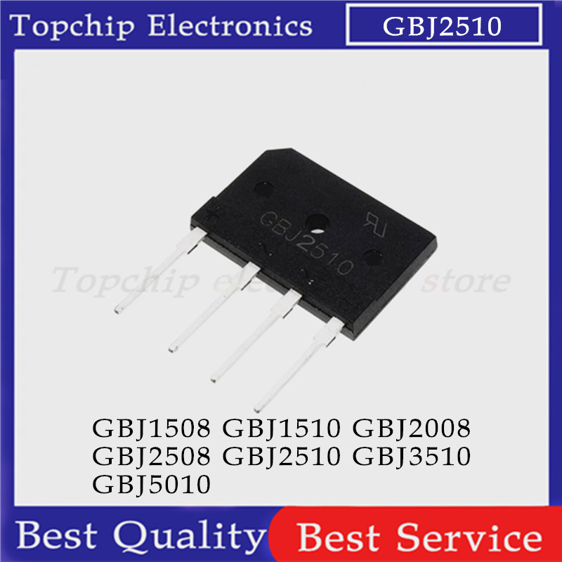 5pcs GBJ1508 GBJ1510 GBJ2510 GBJ3510 GBJ5010 GBJ2008 GBJ2508 Bridge Rectifier KBJ1510 KBJ3510 KBJ501