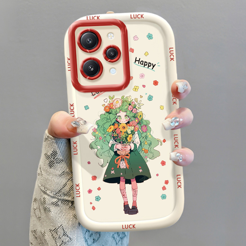 เคสสำหรับ Xiaomi Redmi 12 5G 12C 11A Note 12R 5G POCO M6 Pro 5G C55 เคสโทรศัพท์สาวสวยซิลิโคนกันกระแทก
