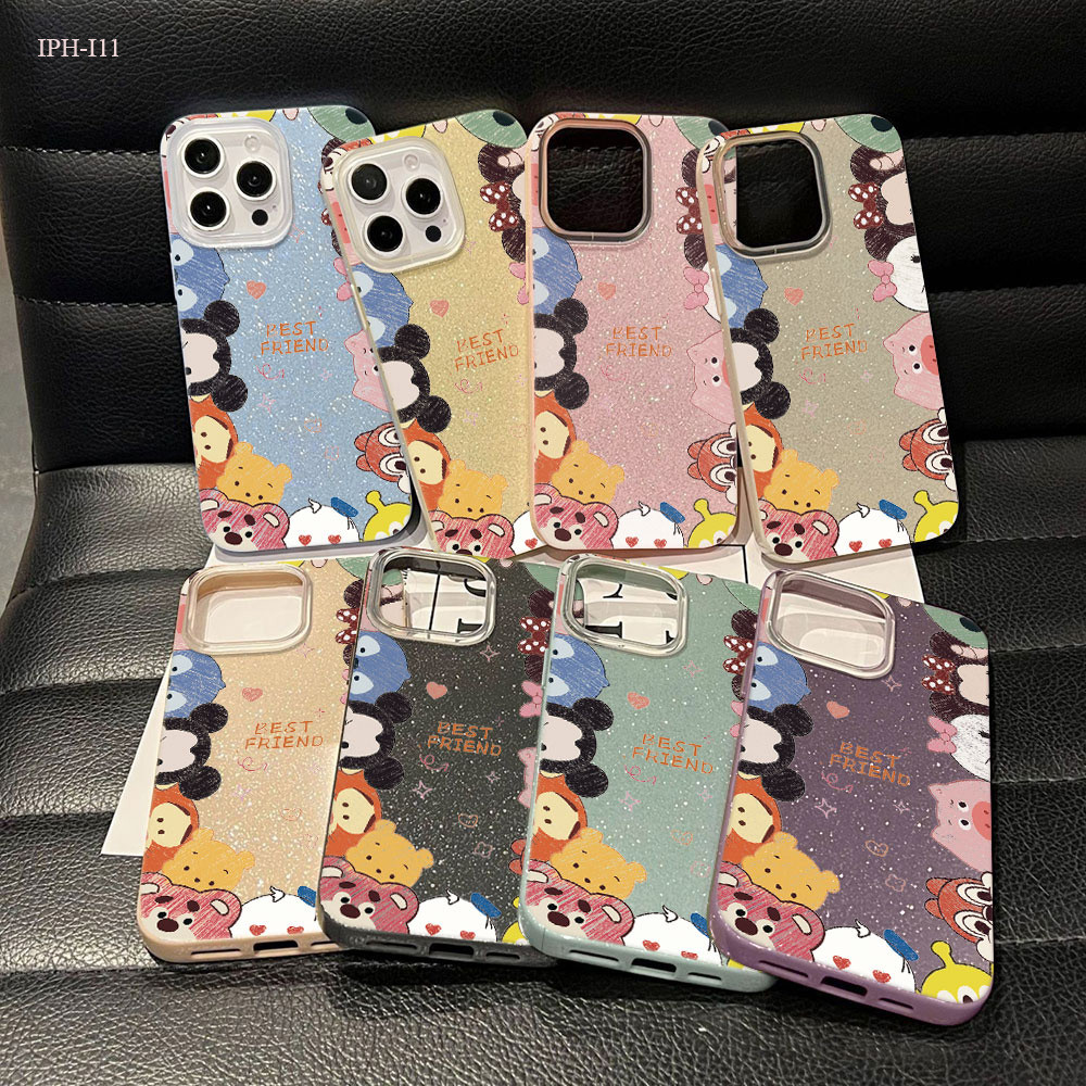HPใช้งานร่วมกับiPhone 15 14 13 11 7 8 X XS XR SE Pro Plus 2020 2022 Casing Shiny Color Phone Case So