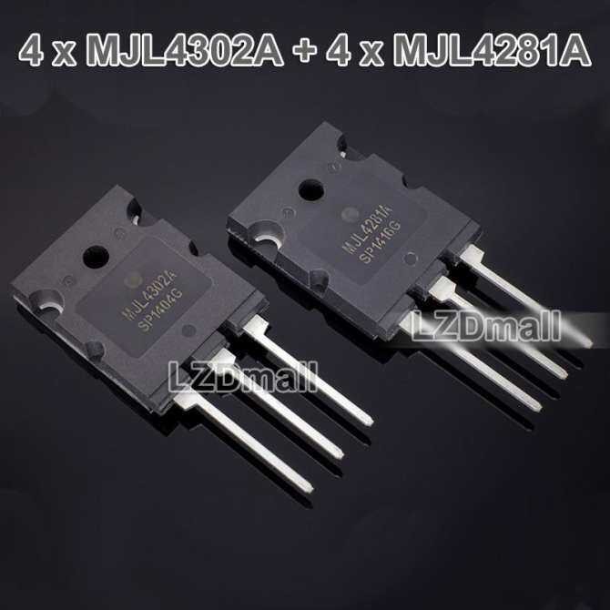 4 คู่เดิม (4 x MJL4302A + 4 x MJL4281A ) MJL4302 MJL4281 TO-3PL PNP NPN Silicon Power ทรานซิสเตอร์