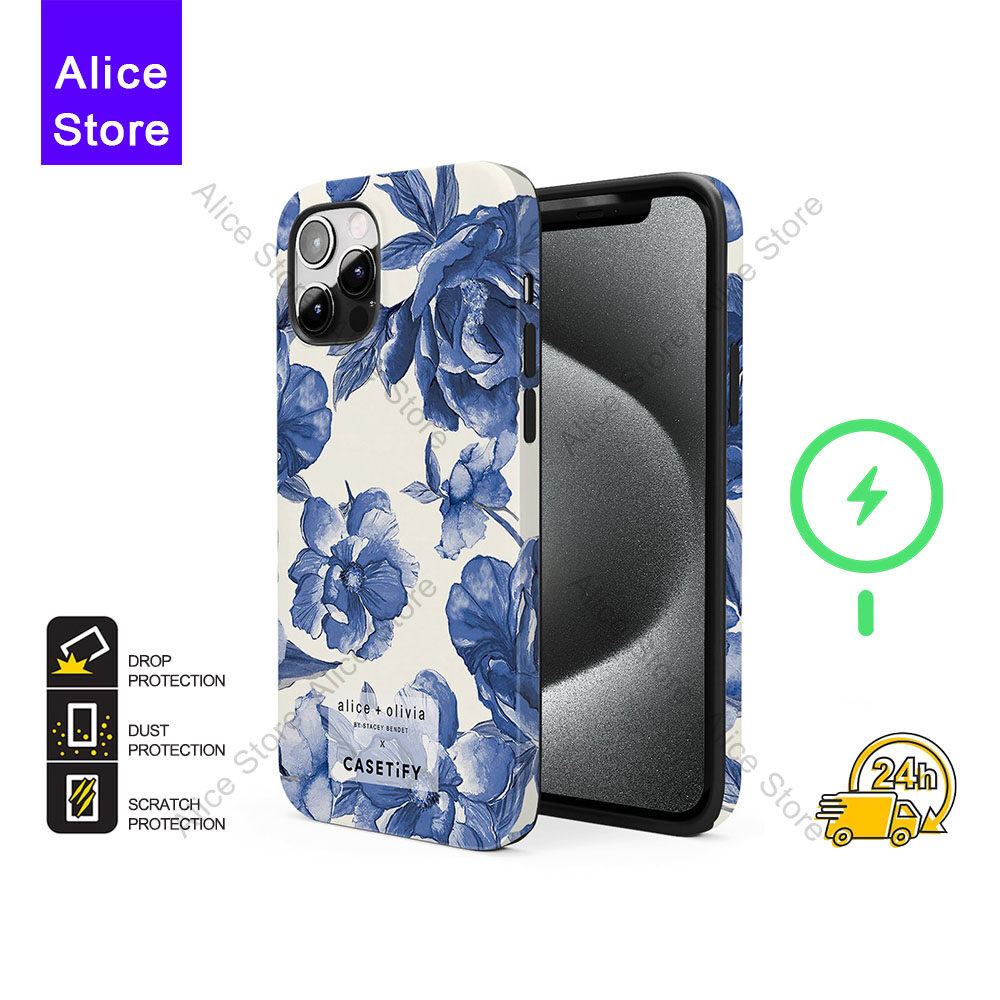 Alice และ Olivia ดอกไม้เคสโทรศัพท์สําหรับ iPhone 17 Pro Max / iPhone 16 Pro Max / 15 Pro Max / 13 เค