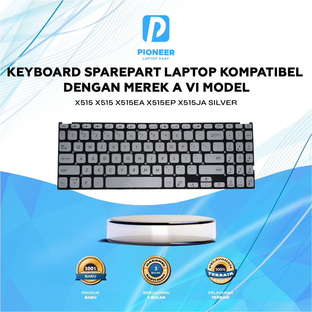 ASUS VIVOBOOK X509 X515 X515 X515EA X515EP X515JA SILVER คีย์บอร์ด / สินค้าใหม่