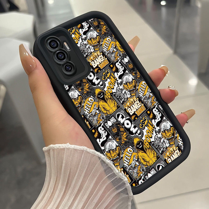 เคสสำหรับ VIVO V23E 4G V23E 5G Y75 เคสโทรศัพท์บุคลิกภาพสามสีซิลิโคนกันกระแทก
