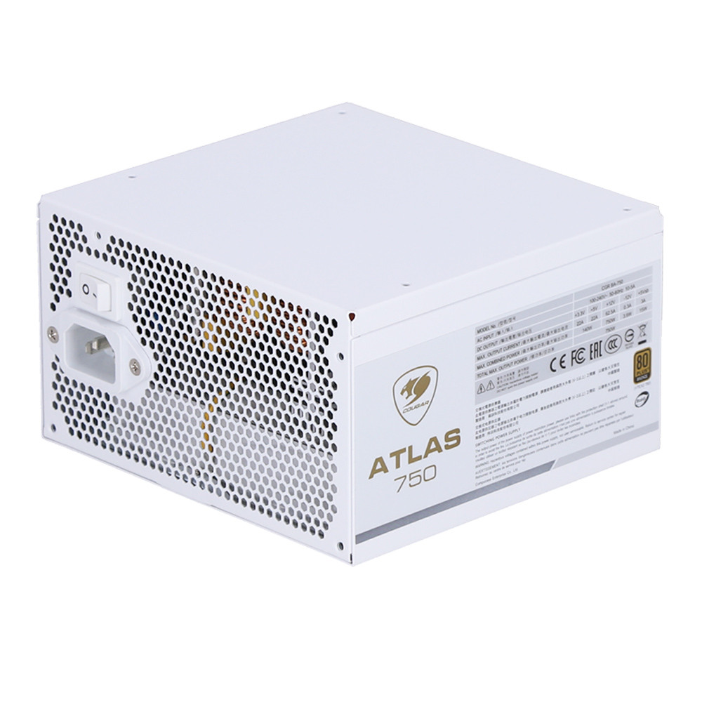 POWER SUPPLY (อุปกรณ์จ่ายไฟ) COUGAR ATLAS SNOW 750 - 750W 80 PLUS BRONZE (WHITE) (ATX) ||