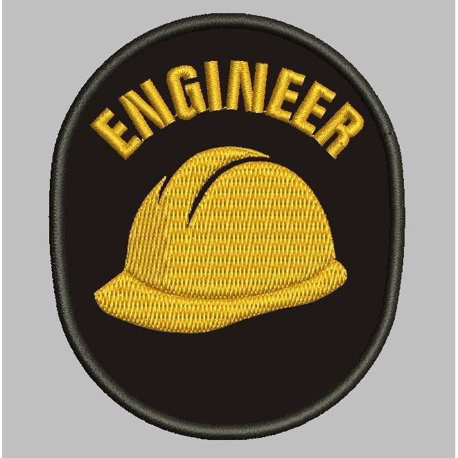 HD-R28 วิศวกรรมโลโก้ PATCH หมวกกันน็อค EMBROIDERED อุปกรณ์เสริม BET/EMBLEM