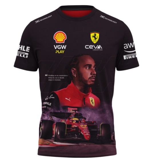เสื้อยืด Lewis Hamilton F1 / Baju Microfiber Jersi / Jersey Sublimation / Tshirt Jersey