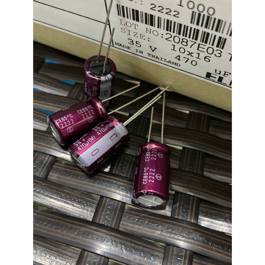 2PCS 470UF 35V ญี่ปุ่น ELNA ELNA ตัวเก็บประจุเสียง 35V470UF 10 * 16 RA3 สีม่วงสีแดง Robe