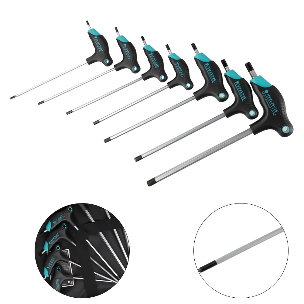 [EXQU-Z] T-Handle Hex ประแจ Hex Key Repair เครื่องมือ Hex ไขควงสองหัวสําหรับ H2.5-H8
