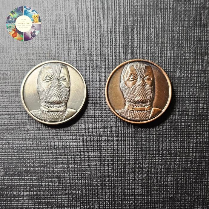 BOARDGAME METAL COIN - DEADPOOL HEAD หรือ TAIL (BUTT) MARVEL SNAP CODE 439