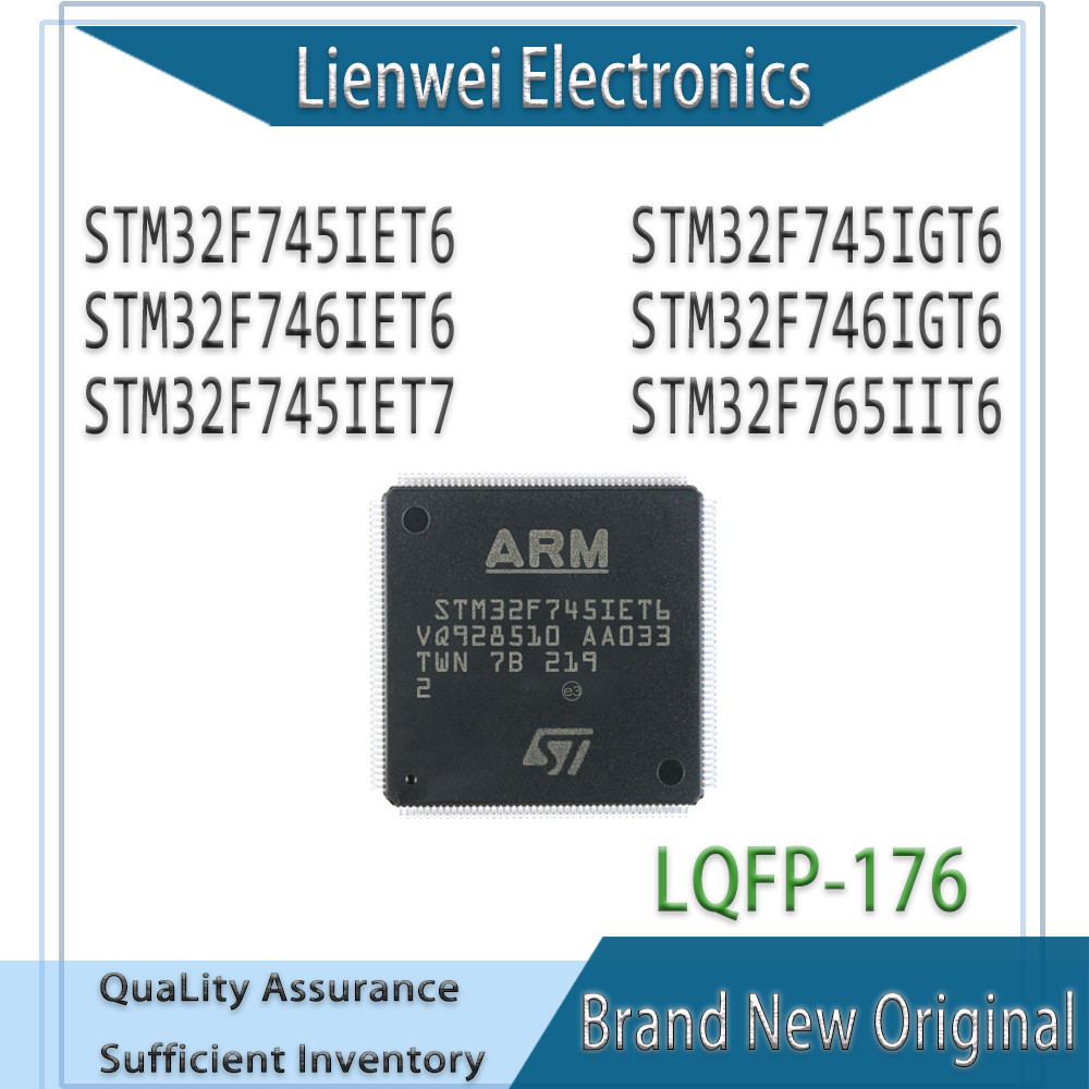 100% ใหม่เดิม STM32F745IET6 STM32F745IGT6 STM32F746IET6 STM32F746IGT6 STM32F745IET7 STM32F765IIT6 IC