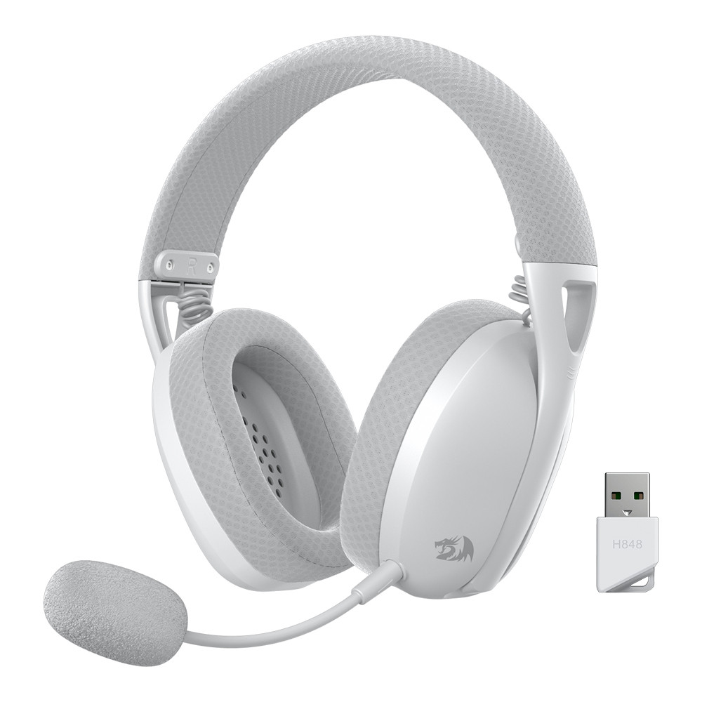 WIRELESS HEADSET (หูฟังไร้สาย) REDRAGON H848 PRO (GREY WHITE) !!