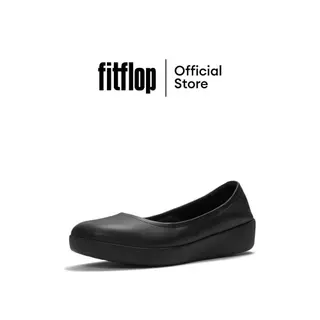 FITFLOP EVERYDAY FLOW FLOWFORM LEATHER BALLERINA รองเท้าทรงบัลเล่ต์ผู้หญิง รุ่น A7G-090 สี BLACK