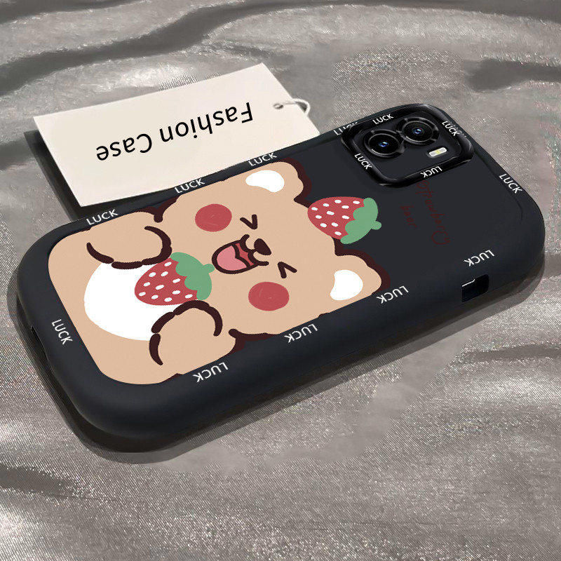 เคสสำหรับ VIVO Y15S Y15A Y15C Y01 เคสโทรศัพท์หมีกระต่ายซิลิโคนกันกระแทก