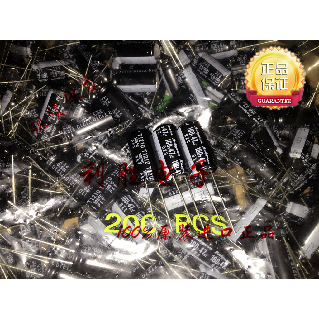 6PCS 47UF 160V ญี่ปุ่น RUBYCON Rubycon Capacitor 160V47UF 10 * 20 BXC ความถี่สูงความต้านทานต่ํา