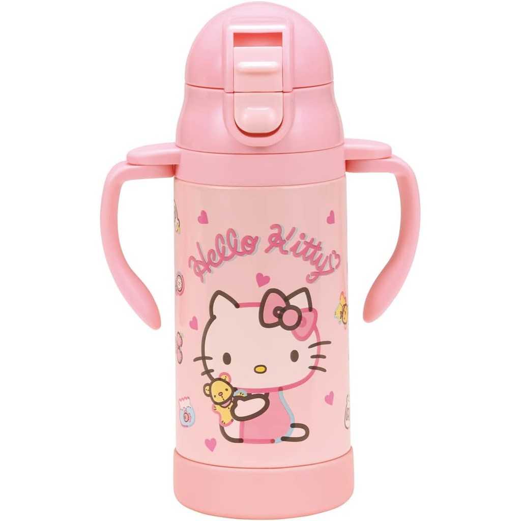 Skater STWM3N-A Baby Stainless Straw Mug 350ml Hello Kitty Plush Design | Ship from Japan