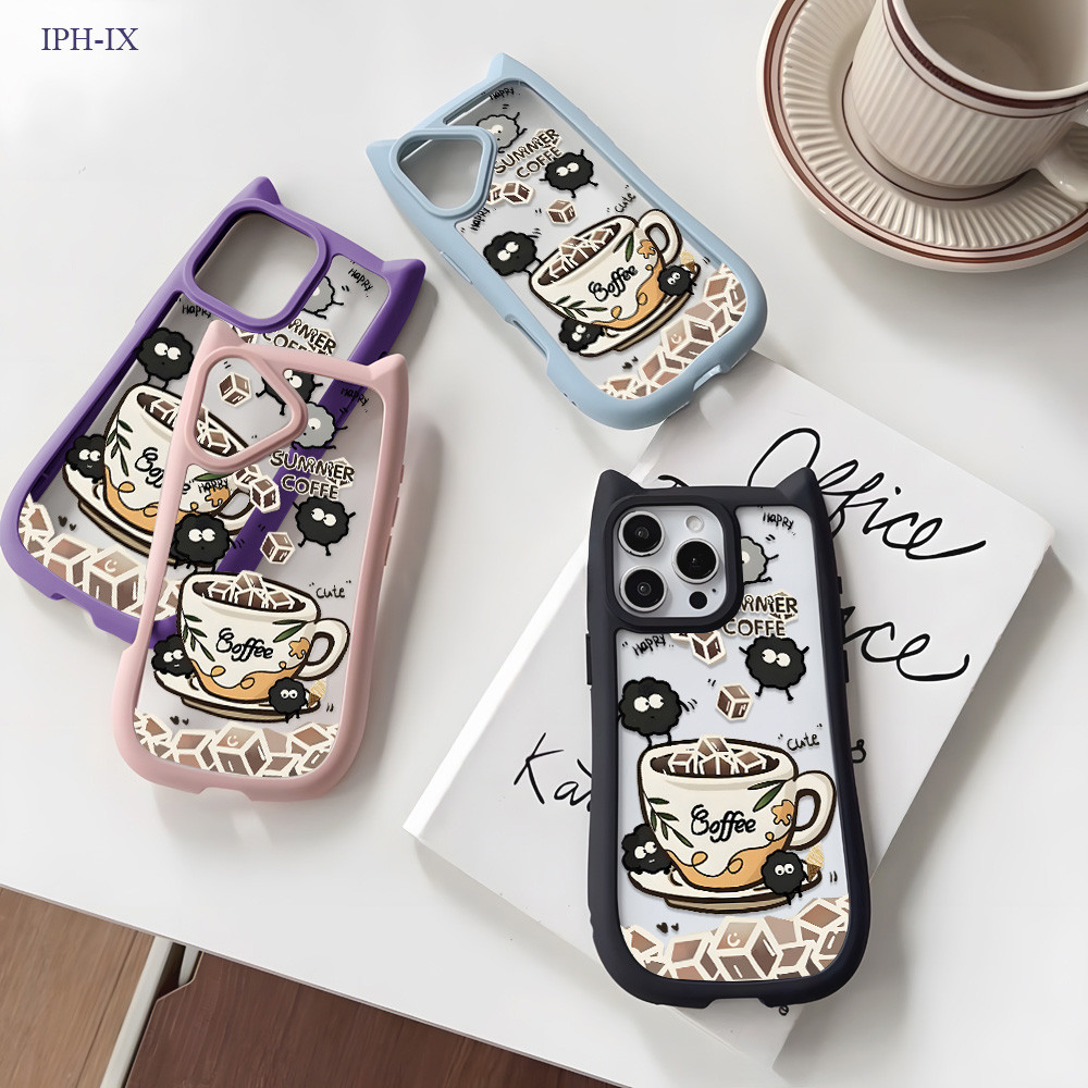 ใช้งานร่วมกับ iPhone 15 14 13 12 11 X XR XS Pro Max กรณีการ์ตูนปลอก Hp Kesing ป้องกันเลนส์ MR M01-05