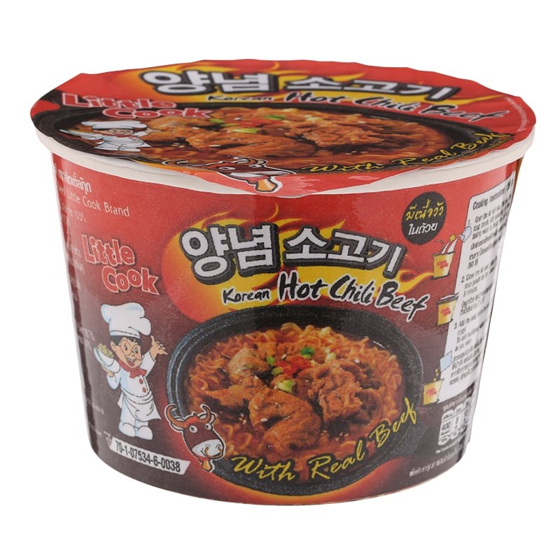 LITTLE COOK ลิตเติ้ลกุ๊กบะหมี่ราเมงสำเร็จรูปรสเนื้อเผ็ดเกาหลี 150กรัม [8852098706768]