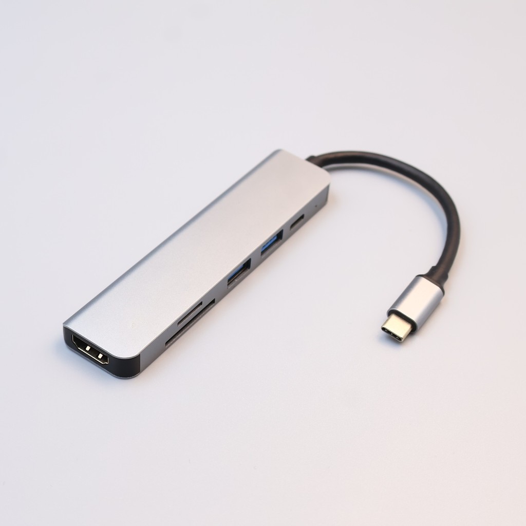 ฮับ 6 in 1 Type-C 4K HDMI สำหรับมือถือ แท็บเล็ต คอมพิวเตอร์ พกพาสะดวก ขนาด 15 ซม. |R464J3RD|