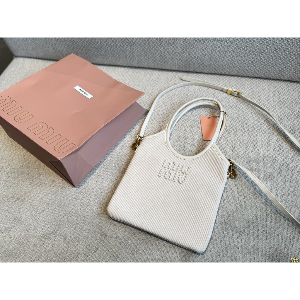 American Retro Tote Bag Letter Printing Crash Stripes