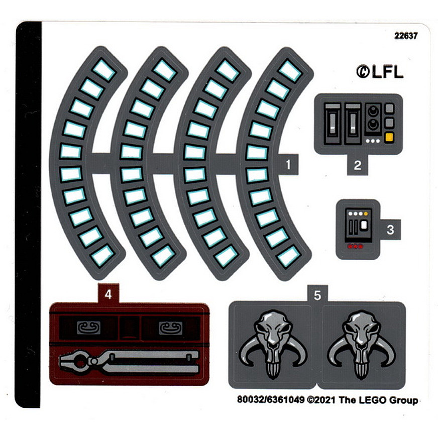 Brick2cube Part - Sticker Sheet for Set 75319 - International Version - (80032/6361049) - 75319stk01