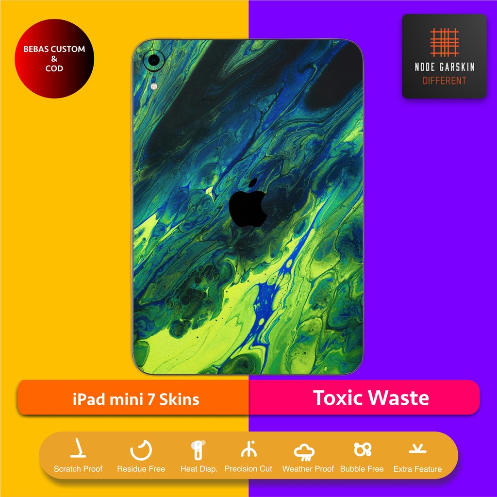 Garskin Skin iPad mini 7 Toxic Waste Fullbody / Backly | Anti-scratch | เคส | ไวนิลไวนิล