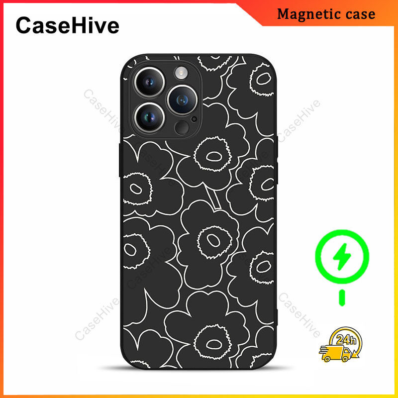 เคสโทรศัพท์ดอกไม้สําหรับ iPhone 17 Pro Max / iPhone 16 Pro Max / 15 Pro Max / 13 / Samsung Galaxy S2