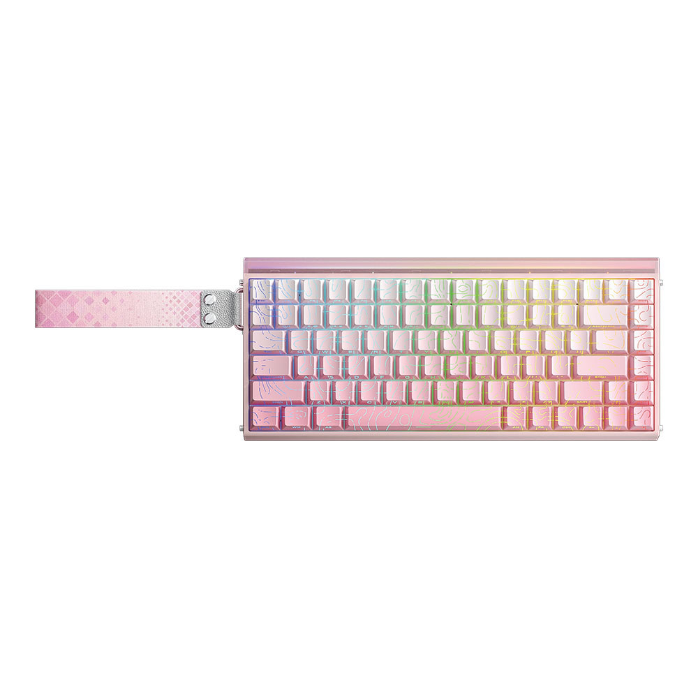 KEYBOARD (คีย์บอร์ด) AULA HERO84HE NEPTUNE MAGNETIC SWITCH RGB - PINK ,