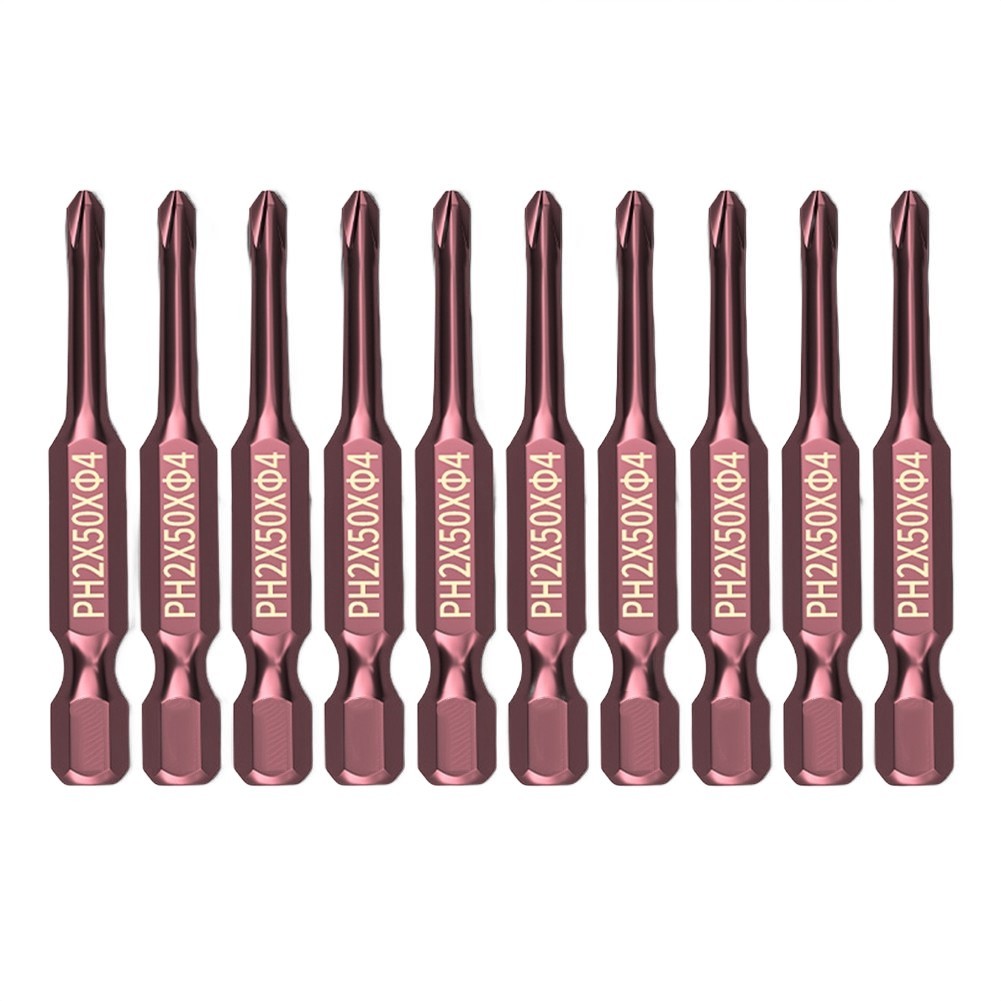 <ใหม่> 10PCS PH2 Corss ไขควงเจาะชุด Bit Hex Shank PH00 PH0 PH1 PH2 ไขควง