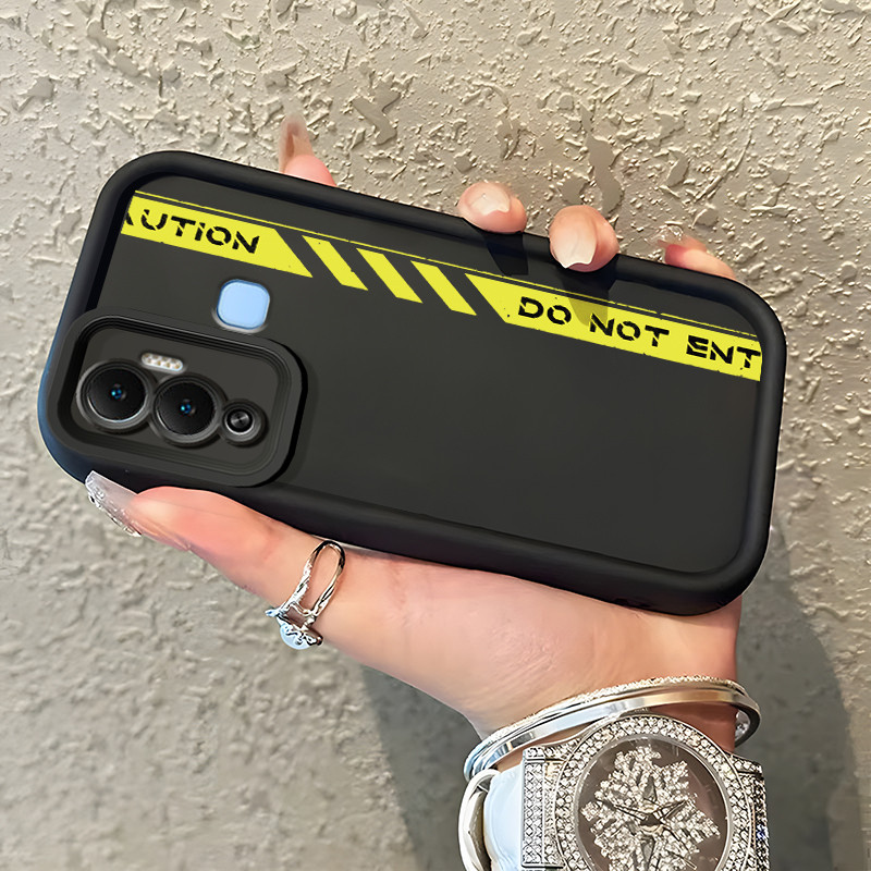 เคสโทรศัพท์สําหรับ Infinix Hot 12 Play NFC Case Softcase Character Line Pattern เคสซิลิโคนสวย HP Cas