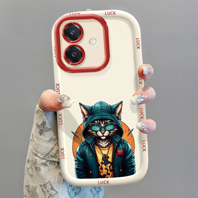 ปลอก Hp สําหรับ OPPO A3 4G A3 5G A3X 4G A3X 5G A40 4G A60 5G Case Casing Cat และ tiger pattern HP Ca