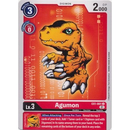 การ์ด Digimon Agumon - EX1-001 - Uncommon
