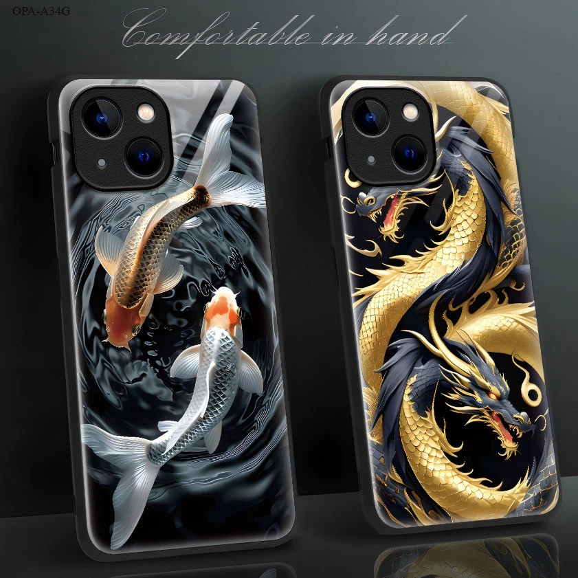 เคสแข็ง For OPPO A3 A3X A60 A18 A78 A79 A17 A54 A38 A58 A77 A98 A17K A57 Pro 4G 5G เคสออปโป้ Hard Glass Case