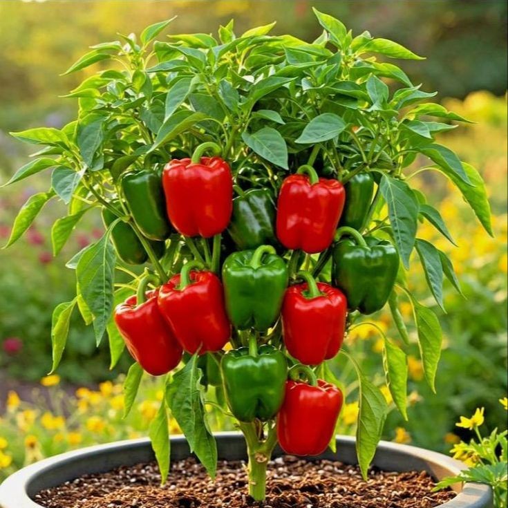 20 เมล็ด พริก Chili pepper Seeds สายพันธุ์ CALIFORNIA Wonder Bell Pepper