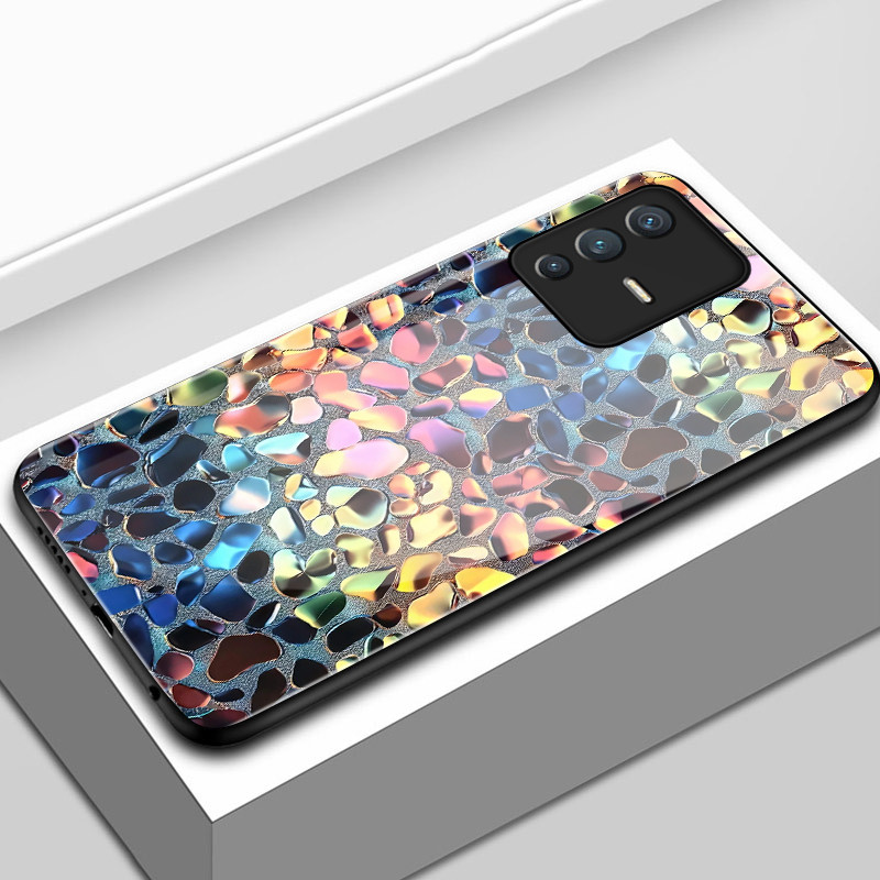 เคสสำหรับ VIVO V23 5G V23i 5G V23E 4G V23E 5G Y75 เคสโทรศัพท์มีสีสันอัญมณีเปลือกแก้วกันกระแทก