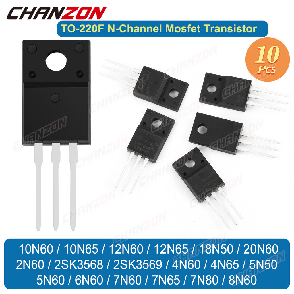 10 ชิ้น TO-220F 20N60 6N60 7N65 4N60 10N60 2N60 8N60 12N60 18N50 7N60 5N60 4N65 12N65 10N65 5N65 5N6