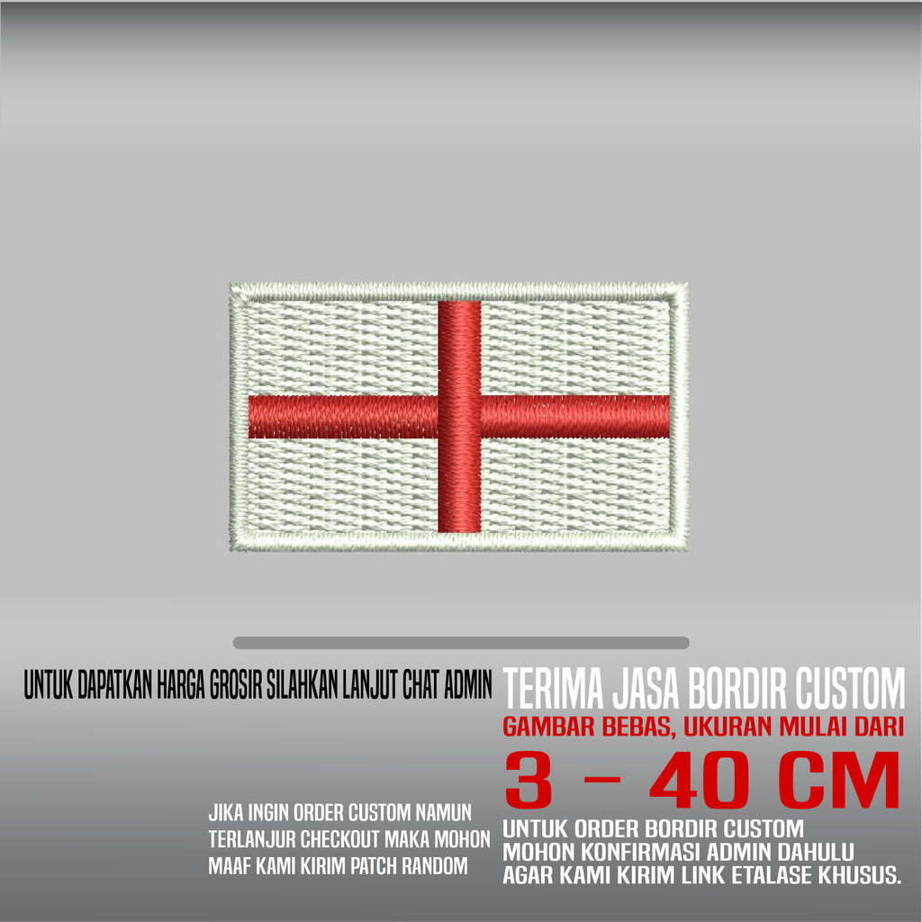 ENGLAND FLAG LOGO EMBROIDERY PATCH ENGLISH FLAG HDP-213