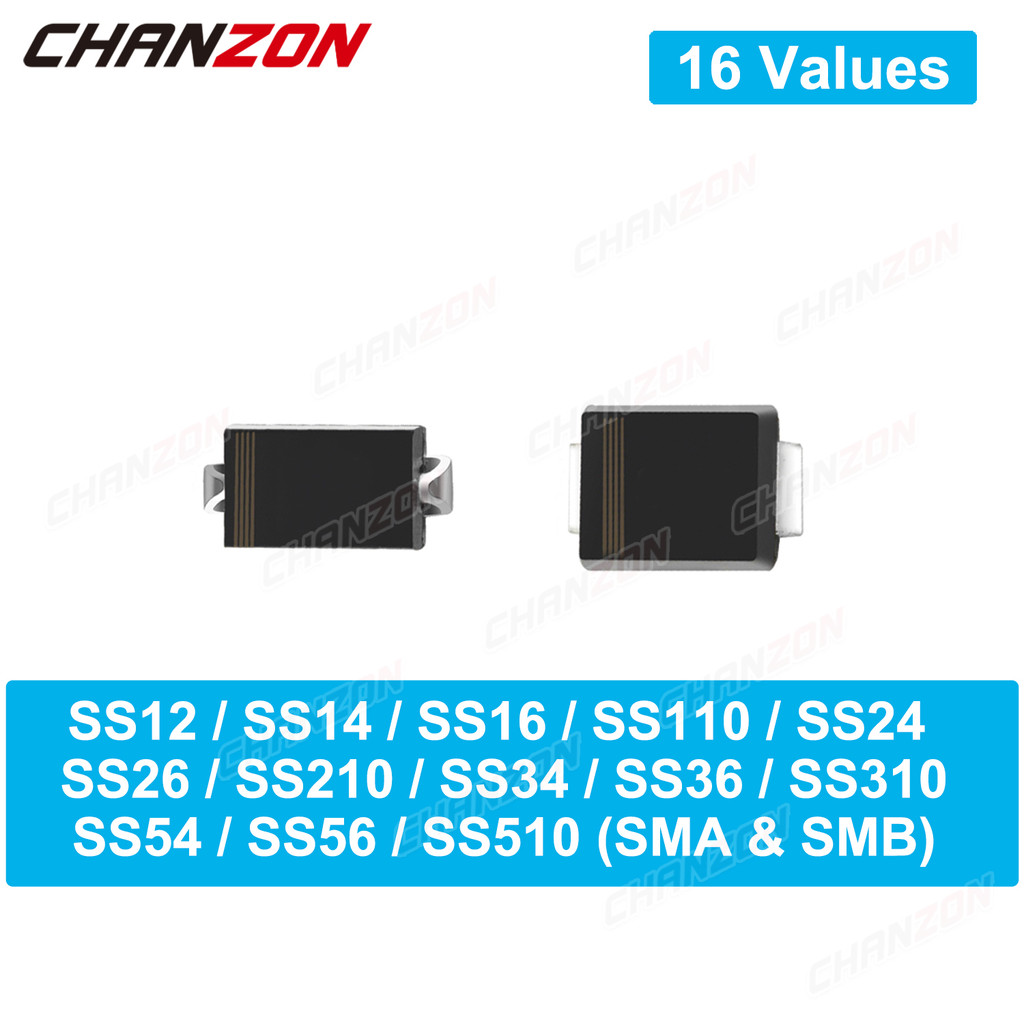 SS12 SS14 SS16 SS110 SS24 SS26 SS210 SS34 SS36 SS310 SS54 SS56 SS510 SS54 SS56 SS510 Schottky Barrie