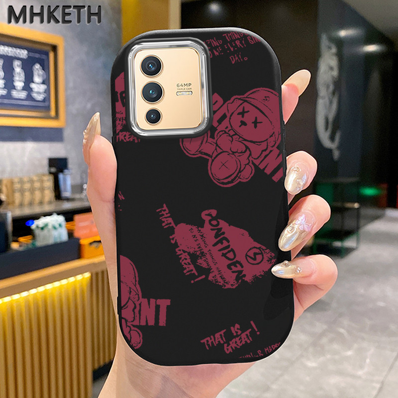 MHKETH เคสสำหรับ VIVO V23 5G V23i 5G เคสซิลิโคนป้องกันเคสโทรศัพท์หล่นมีเอกลักษณ์การ์ตูน