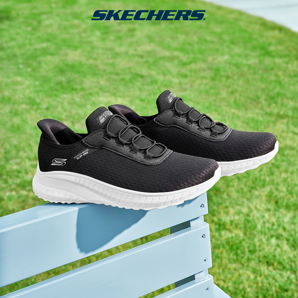 Skechers สเก็ตเชอร์ส รองเท้า ผู้หญิง Slip-Ins BOB'S Sport Bobs Squad Chaos Shoes - 117504W-BLK